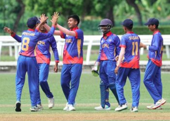नेपालद्वारा इन्डोनेसिया ३७० रनले पराजित