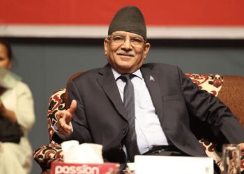 पेरिसडाँडामा जेनजीसँग अन्तरक्रिया गर्दै प्रचण्ड