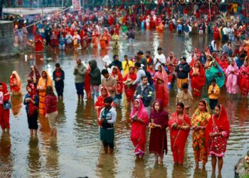 उदाउँदो सूर्यलाई अघ्र्य दिँदै वासन्ती छठ सम्पन्न